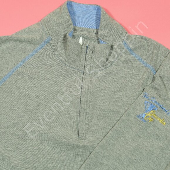 Johnnie-O Pullover Mens Large Gray Concordia Cup Golf 1/4 Zip - Picture 1 of 6